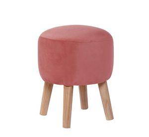 Pouf Nantes Tela Velvet Palo Rosa