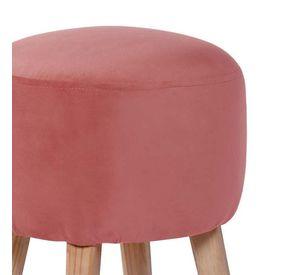 Pouf Nantes Tela Velvet Palo Rosa