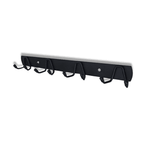 Perchero De Pared Metal Negro 4 Ganchos Doble Multiuso