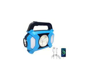 Linterna Luz Solar Exteriores Camping 20 Watt Celeste