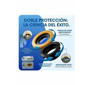 Sello De Cera Antifugas Wc Con Cuello Plastico Aquakit