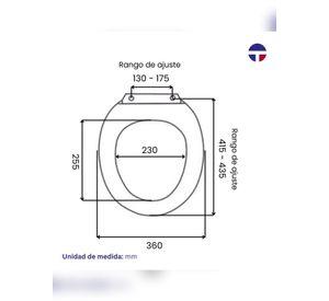 Asiento y Tapa Cierre Lento Täumm Fuscher Blanco Plástico