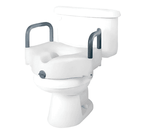 Alza Baño Wc Con Apoya Brazos Color Blanco 1 Unidad