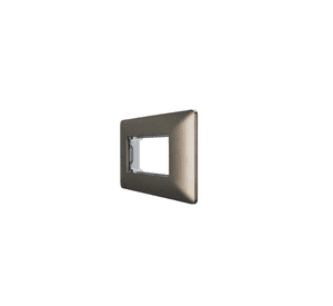 Placa Triple Base Para Modulo Tomacorriente Interruptor Stanford Café