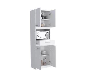 Mueble microondas 4 puertas 1 cajón Manchester blanco TuHome