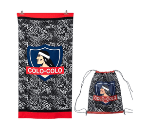 Toalla de Baño Colo Colo Campeón Playa Piscina 140x70 cm Negro