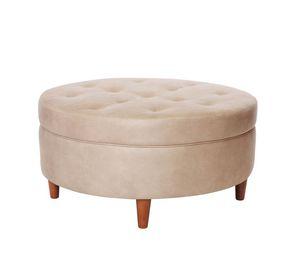 Pouf Paris  Cuero Kentucky Beige