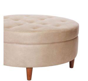 Pouf Paris  Cuero Kentucky Beige