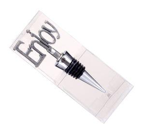 Tapón Decorativo Botella Enjoy Para Vino Silver