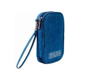 Bolso Organizador De Cables Para Viaje Azul