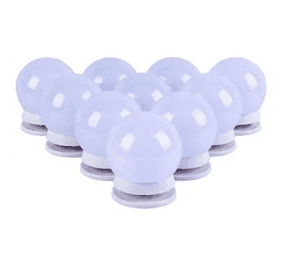 Set De 10 Luces Led Ampolletas Para Espejos Usb