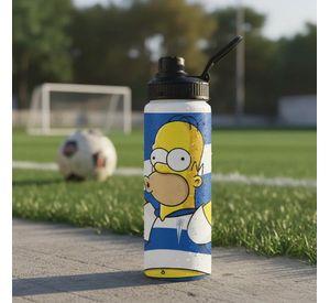 Botella Estampada La Catolica Homero Simpson Regalo 850ml Blanco