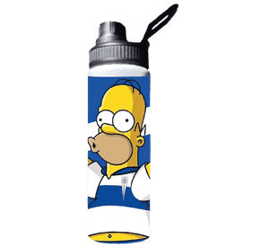 Botella Estampada La Catolica Homero Simpson Regalo 850ml Blanco