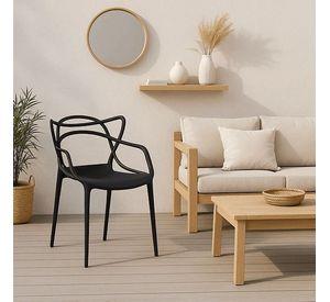 Silla de Terraza o Comedor Master color Negro