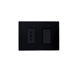 Interruptor 9/12 + Enchufe Tomacorriente Simple Stanford 220v 10a Sec Negro