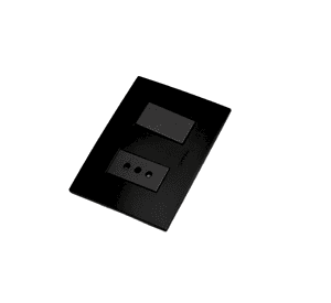 Interruptor 9/12 + Enchufe Tomacorriente Simple Stanford 220v 10a Sec Negro