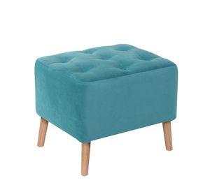 Pouf Lyon Tela Velvet Turquesa