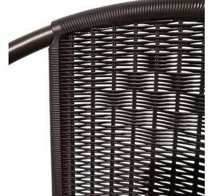 Silla Genovia Aluminio y Rattan PVC Café Oscuro