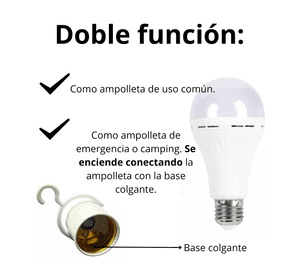 Ampolleta Bombilla Led De Emergencia O Camping