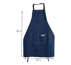 Delantal Jeans Parrillero Estampado Logo U. De Chile, Color.