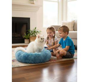 Cama Acolchada de Alta Densidad para tus mascotas 60 cm azul