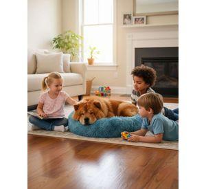 Cama Acolchada de Alta Densidad para tus mascotas 60 cm azul