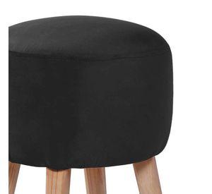Pouf Nantes Tela Velvet Negro