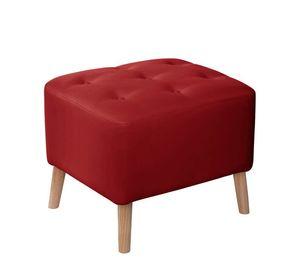 Pouf Lyon Pu Rojo