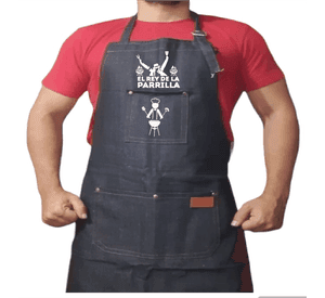 DELANTAL PARRILLERO ESTAMPADO EL REY DE LA PARRILLA