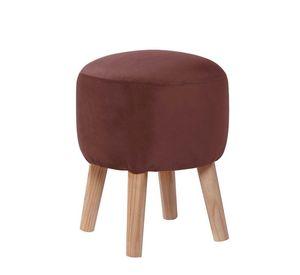 Pouf Nantes  Tela Velvet Chocolate