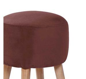 Pouf Nantes  Tela Velvet Chocolate