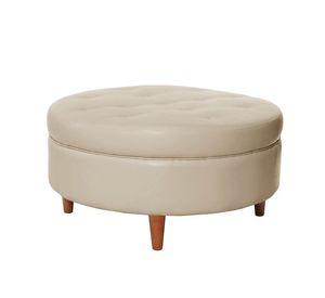 Pouf Paris Pu Beige