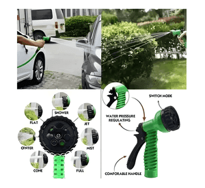Manguera 30 mts espiral expandible casa jardin Verde #3