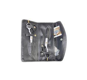 Set Tijera Henbor Microdentada Y Esculpidora Blanca & Negro 6"