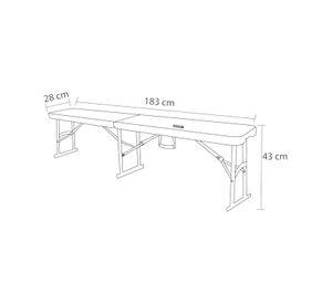 Banca Plegable 180 Cms Blanca Northwest