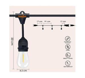 Guirnalda Luces Led 20 Metros Unible Exterior 20 Ampolletas