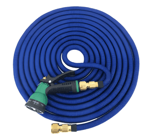 Manguera retráctil expandible jardín 15 mts. Azul