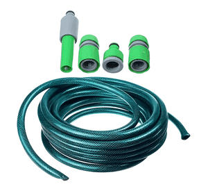 Manguera riego 1/2 pulgada 15m con pistola rociadora Verde