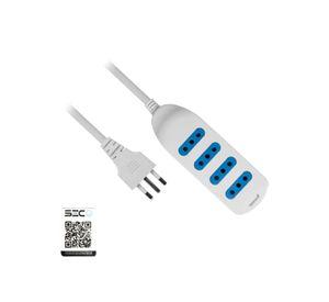 Alargador Extension 4 Entradas 1.5Mts Blanco Philco