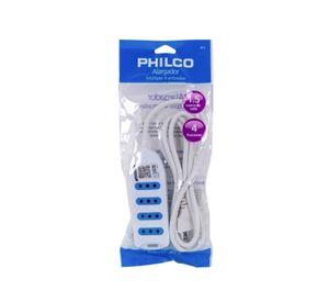 Alargador Extension 4 Entradas 1.5Mts Blanco Philco