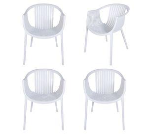 Pack x 4 Silla de terraza Blanca