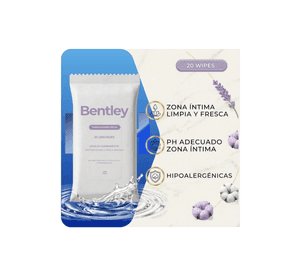 Pack 6 Toallitas Humedas Intimas Bentley Wipes 120und Total