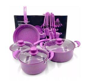 Juego De Ollas Bateria De Cocina 4 Piezas Antiadherente Utencilios