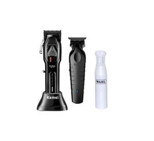 Kemei Barber Combo Clipper KM-1763 Black + Trimmer KM-2299