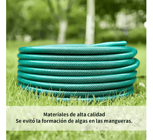 Manguera jardin reforzada 1/2 pulgada 20 mts mas