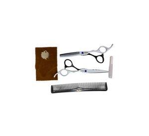 Set de Tijeras Wmark PS021 6" Filo Navaja Blanco y Negro