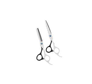 Set de Tijeras Wmark PS021 6" Filo Navaja Blanco y Negro