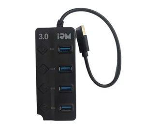 Hub Irm De 4 Puertos Usb 3.0 Con Interruptores Alargador