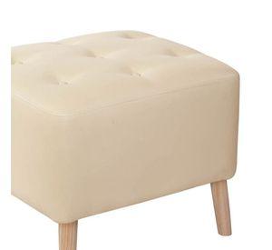 Pouf Lyon Pu Beige