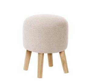 Pouf Nantes Lino Blanco